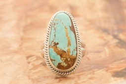 Genuine Number 8 Mine Turquoise Sterling Silver Ring
